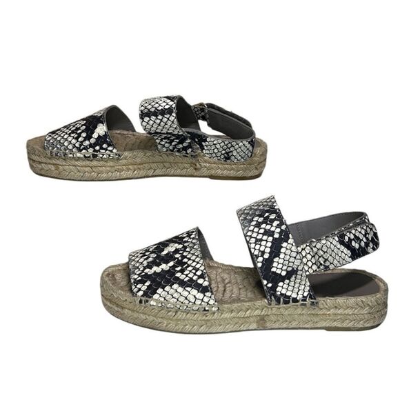 Vince - “Emilia” Espadrille Strappy Sandals in Python - Size 7, Black, Tan, Grey - Picture 4 of 15